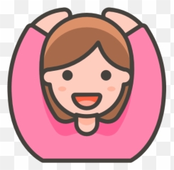 Arms up - Free smileys icons Raising Hand Cartoon Png Emoji