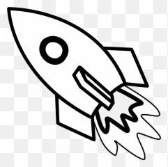 Spaceship House Transparent u0026 PNG Clipart Free Download - YWD Rocket Art Black And White Emoji