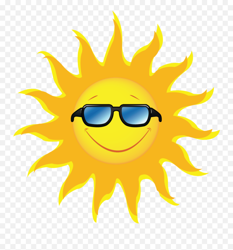 Clipart Sun With Sunglasses - Sun With Glasses Clipart Emoji,Sunshine Emoji