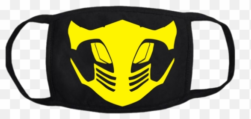 Mascherina Divertente Scorpion Mortal Combat Cotone Riutilizzabile Lavabile - Jessica Rabbit Whit Mask Emoji,Scorpion Emoji
