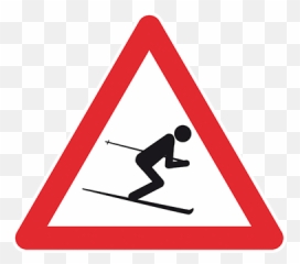 Warning Skier Sticker - Go Straight And Turn Right Emoji,Ski Emoji
