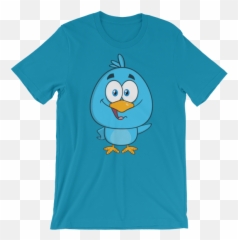 Womenu2019s Funny Blue Bird Short Sleeve T - Shirt Just A Kid From Brooklyn Emoji