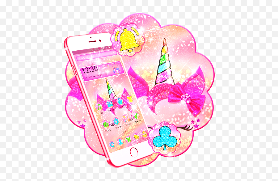 Shiny Pink Unicorn Theme U2013 Aplikace Na Google Play - Unicornio Brillante Fondo Emoji,Unicorn Emoji Keyboard