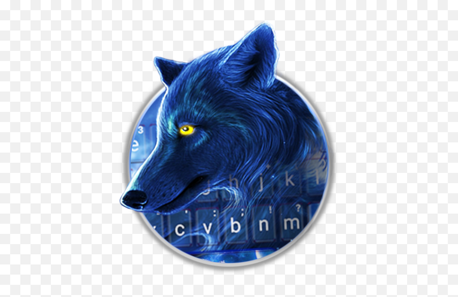 Blue Flaming Wolf Keyboard Theme U2013 Google Play - Alaskan Tundra Wolf Emoji,Emoji Wolf