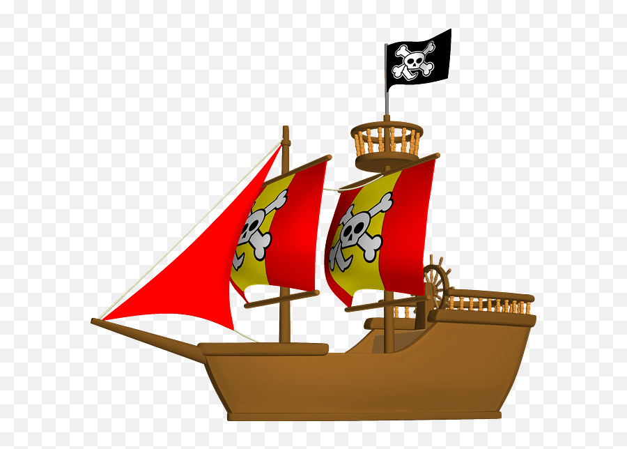 Pirate Ship Clipart - Ship Silhouette Png Emoji,Pirate Ship Emoji