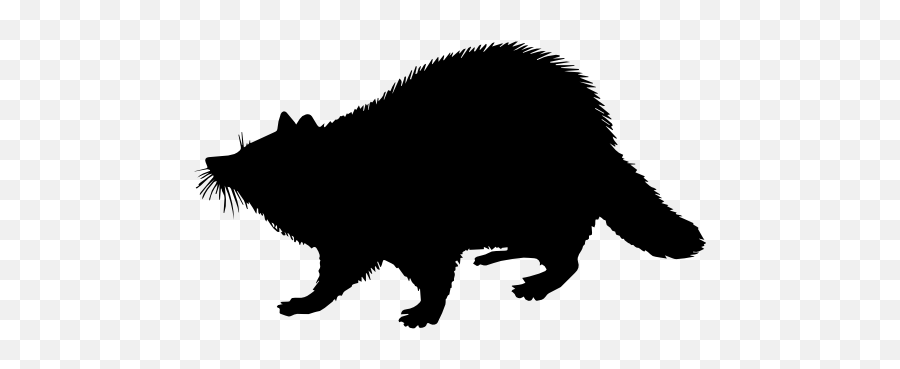 Racoon Mammal Animal Shape Icons - Silhouette Of A Rat Emoji,Raccoon Emoji