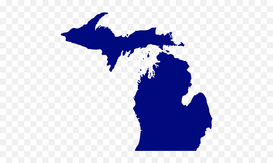 Vector Map Of State Of Michigan - State Of Michigan Emoji,Aruba Flag Emoji