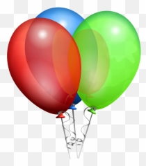 Balloons Birthday Party Color Fun - Helium Clipart Emoji