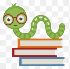 Bookworm Books Worm School - Cute Education Clip Art Emoji,Bookworm Emoji