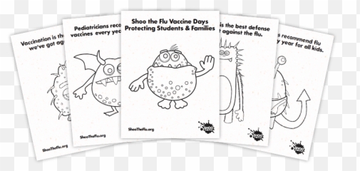 Germ Clipart Flu - Shot Coloring Page Emoji
