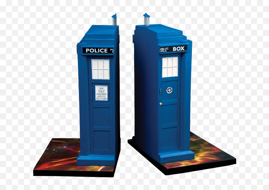 Doctor Who Tardis Bookend Set 2 Pieces Genuine - Tardis Bookend Emoji,Tardis Emoji