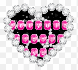 Pink Diamond Heart Keyboard Theme - Crystal Emoji,Pink Diamond Emoji