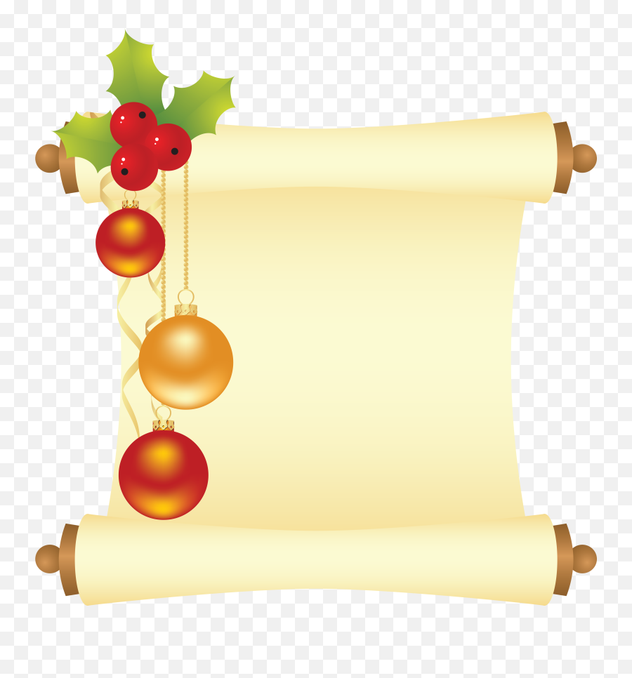 Christmas Png Image - Christmas Scroll Clipart Emoji,Christmas Carols Emoji