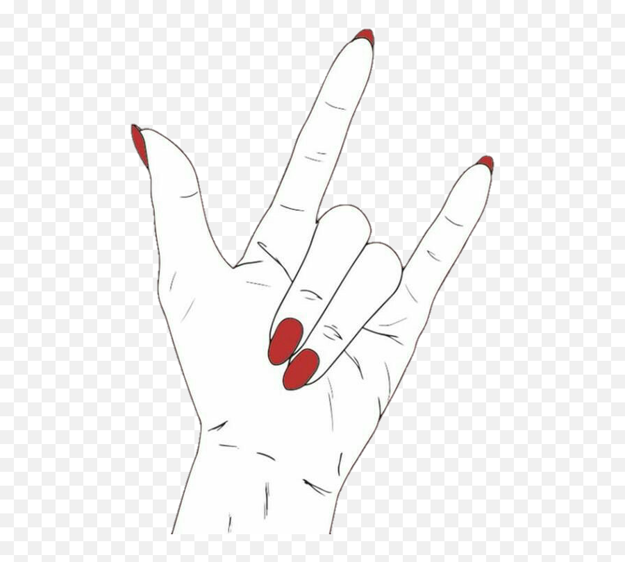 Rockstar Rock Rockandroll Freetoedit - Aesthetic Hand Drawing Emoji,Rockstar Hand Emoji