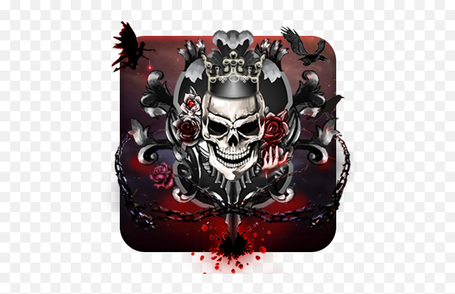 Rose Blood Darkness Keyboard Theme - Skull Emoji,Dead Rose Emoji