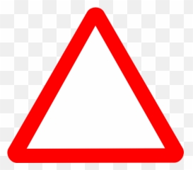 Clipart Warning Triangle - Blank Road Sign Emoji