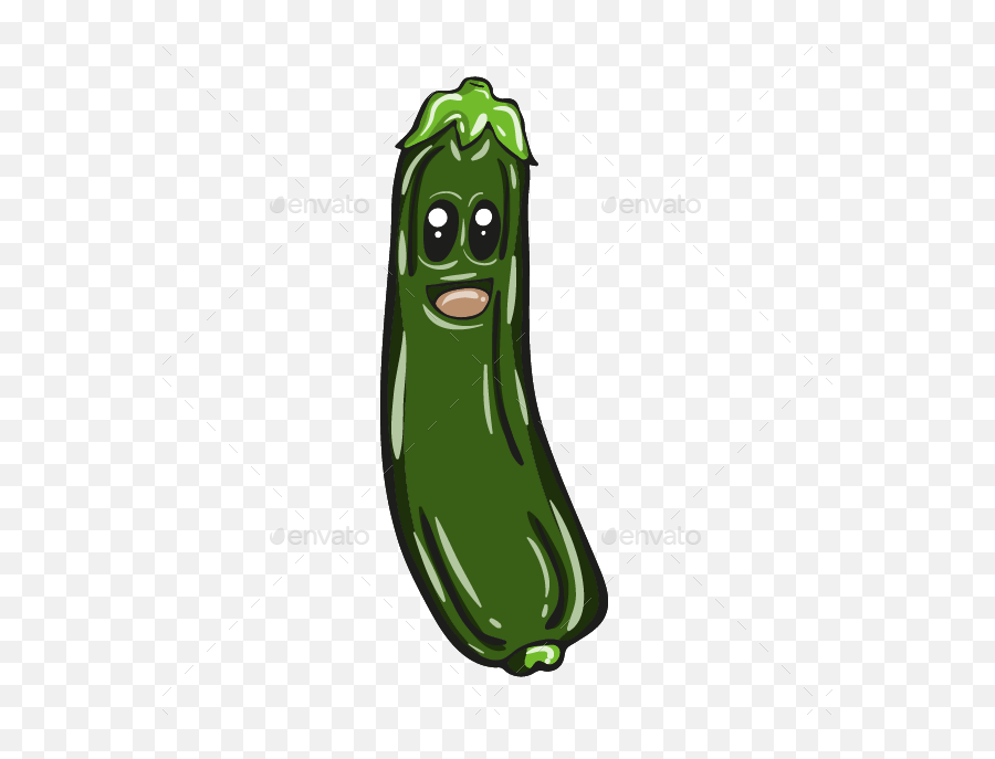 12 Cute Cartoon Vegetables Set - Illustration Emoji,Zucchini Emoji