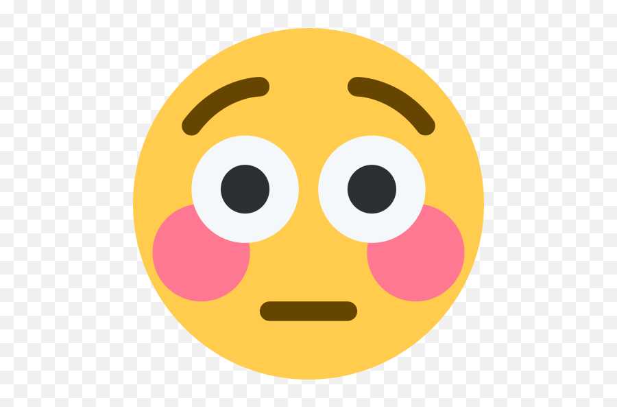 Flushed Face Emoji - Flushed Face Emoji Twitter,Flush Emoji