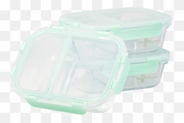 Bento Glass Snack Prep Container 3 - Pack Plastic Emoji
