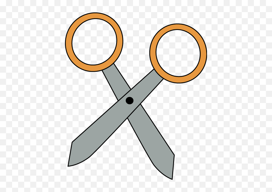 Orange Scissors Clip Art Orange Scissors Vector Image - Scissors School Supplies Clipart Emoji,Scissor Emoji