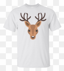 Deer Head Emoji T - Reindeer Emoji,Deer Emoji