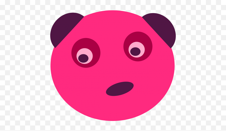 Bear Pink Panda Animal Face - Pink Face Bear Emoji,Bear Face Emoticon