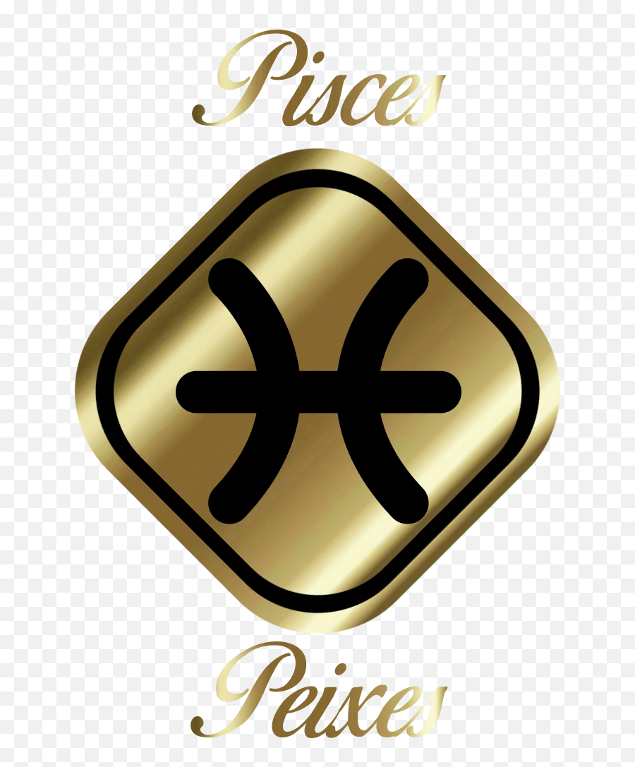 Peixes Pisces Sign Signo Horóscopo Horoscope Gold Golde - Astrological Sign Emoji,Pisces Symbol Emoji