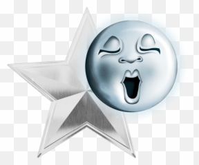 Mq Silver Stars Moon Emoji Emojis - Illustration