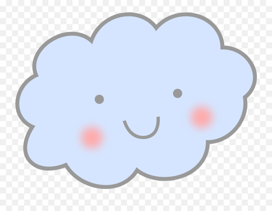 Public Domain Clip Art Image - Cloud Cartoon Clipart Emoji,Kawaii Emoticon