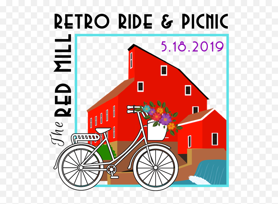Red Mill Retro Ride And Picnic - Clip Art Emoji,Picnic Emoji