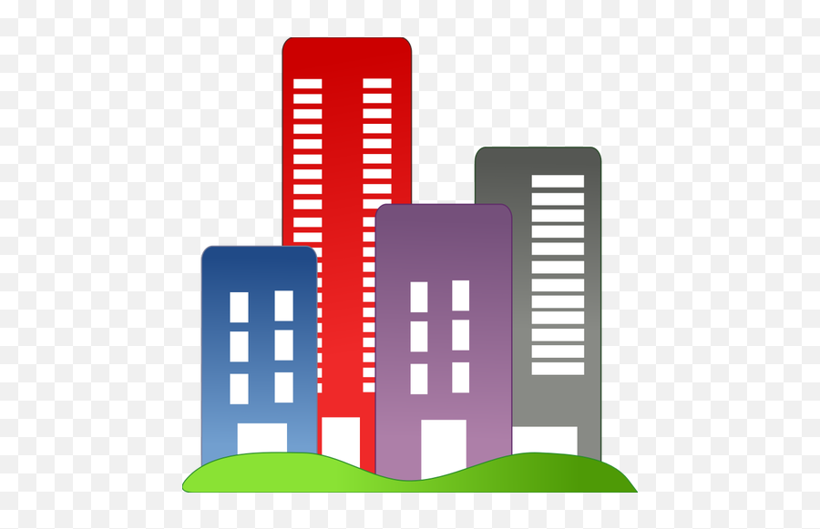 Vector Graphics Of Real Estate Colorful - Building Clipart Transparent ...