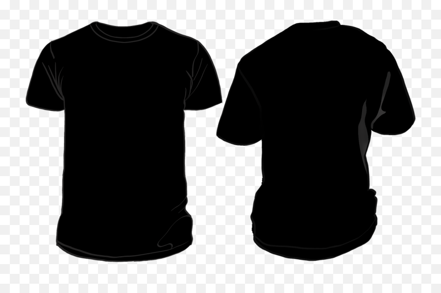 T - Black Shirt Front And Back Png Emoji,Emoji Clothing For Men