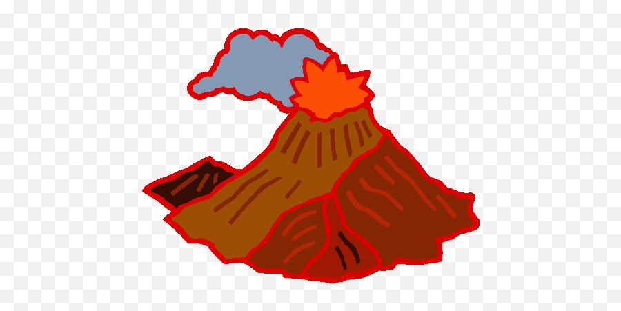 Volcano Clipart Transparent - Clipart Volcano Eruption Gif Emoji,Volcano Emoji