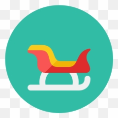 Santa Sled Icon - Sleigh Emoji