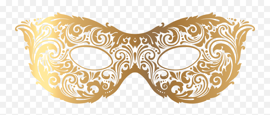 Gold Carnival Mask Clip Art Image - Gold Masquerade Mask Clipart Emoji,Laughing Emoji Mask