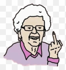 Iaia Abuela Abuelita Granny Grandma - Cartoon Grandma Fuck You Emoji,Grandma Emoji
