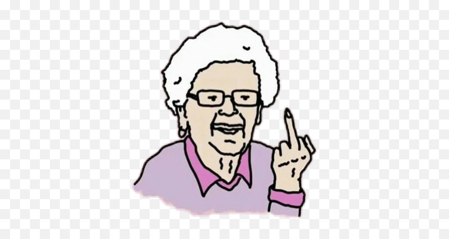 Iaia Abuela Abuelita Granny Grandma - Cartoon Grandma Fuck You Emoji,Grandma Emoji