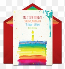 Digital Birthday Invitations - Rainbow Birthday Invitation Card Template Emoji,Emoji Pool Party