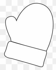 Black And White Mittens Clipart - Mitten Black And White Emoji,Mitten Emoji