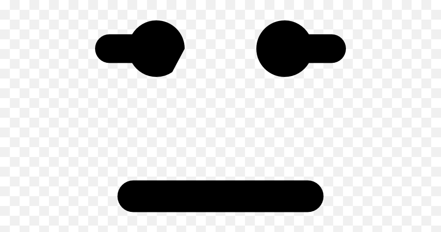 Emoticon Square Face With Straight Mouth And Eyes Lines - Straight Mouth Png Emoji,Eyes Emoticons