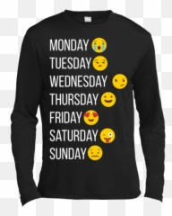 Emoji Make My Week Smiley Long Sleeve Moisture Absorbing - Nashville Predators Tee Shirts,Friday Emoji