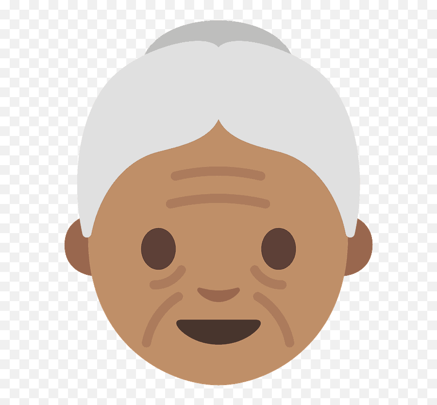 Old Woman Emoji Clipart - Old Lady Face Emoji,Old Woman Emoji