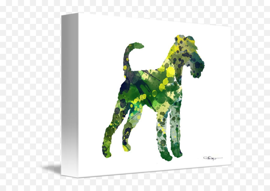 Obrazy I Reprodukcje Irish Terrier Watercolor Dog Painting 8 - Welsh Terrier Emoji,Emoji Blow Kiss