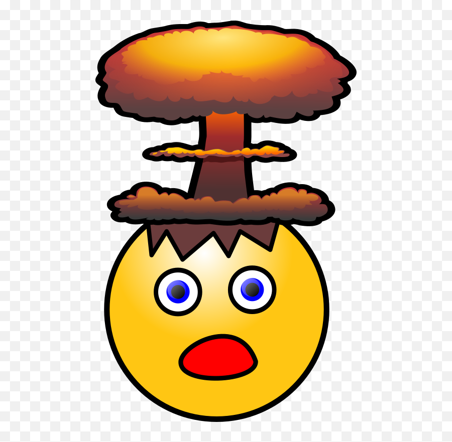 Mind Blown - Openclipart Nuclear Explosion Emoji,Mind Emoji