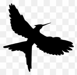 Clipart Birds Mockingjay Clipart Birds Mockingjay - Mockingjay Silhouette Emoji,Black Bird Emoji