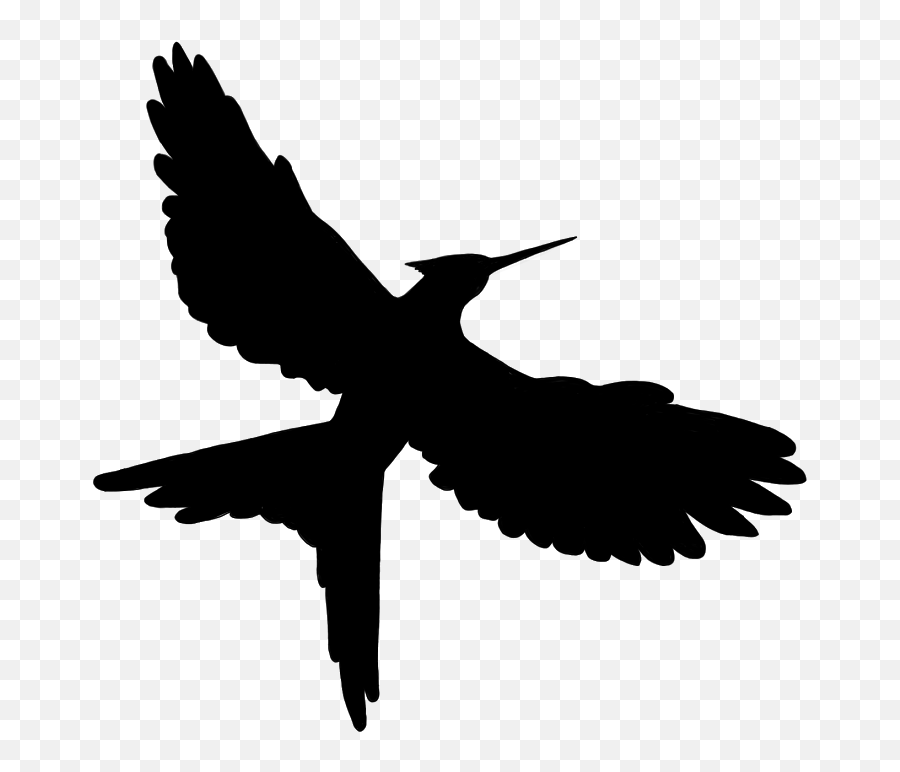 Clipart Birds Mockingjay Clipart Birds Mockingjay - Mockingjay Silhouette Emoji,Black Bird Emoji