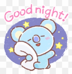 Bts Png And Vectors For Free Download - Bt21 Good Night Emoji