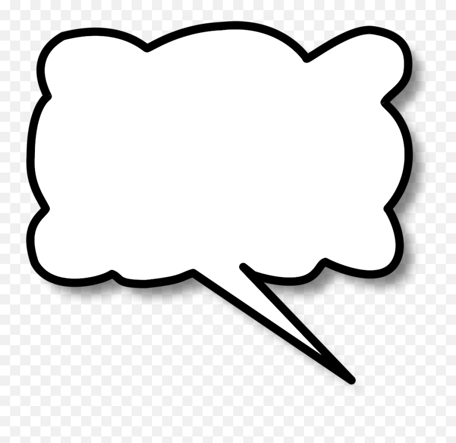 Speech Bubble Clipart Black And White - Clipart Quote Bubbles Emoji,Thinking Bubble Emoji