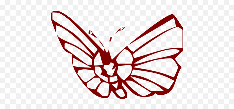 Maroon Butterfly 2 Icon - Icon Emoji,Butterfly Emoticon