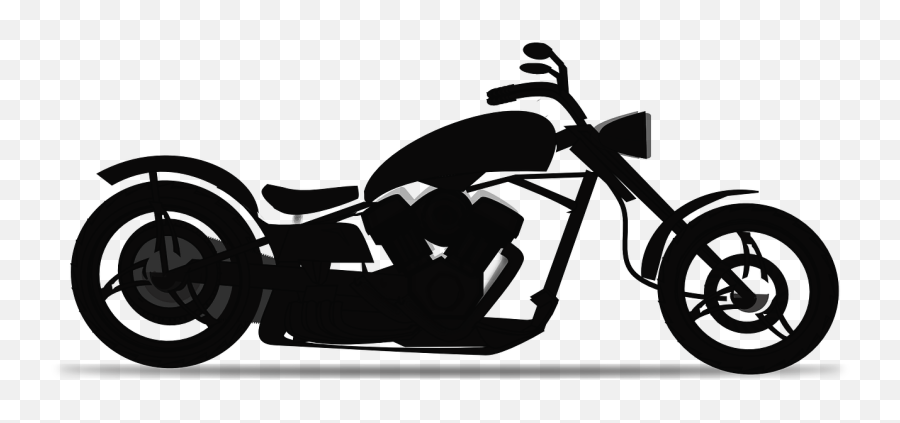Chopper Motorbike Motorcycle Black - Harley Davidson Clipart Png Emoji,Harley Davidson Emoji